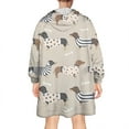 thumbnail image 2 of Wearable Oversized Blanket,Cute Cartoon Dachshund Wearable Blanket Hoodie for Adults,Cozy Hooded Blankets with Super Pockets,Super Warm Fuzzy Pullover for Women & Men, 2 of 6
