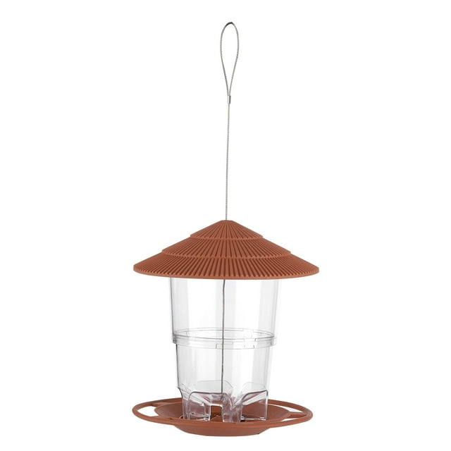 Comedero para pájaros silvestres, casa colgante para pájaros, comedero plegable para pájaros con cuerda para colgar en el patio trasero, jardín.