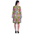 thumbnail image 4 of Moomaya Womens Long Sleeve Printed Knee Length Dress Flared Flowy Summer Dress, 4 of 6