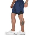thumbnail image 4 of Pantalones Cortos Para Correr Para Hombre Pantalones Deportivos Con Múltiples Bolsillos Para Niños (Azul Oscuro Xl) Likrtyny Caballero, 4 of 4