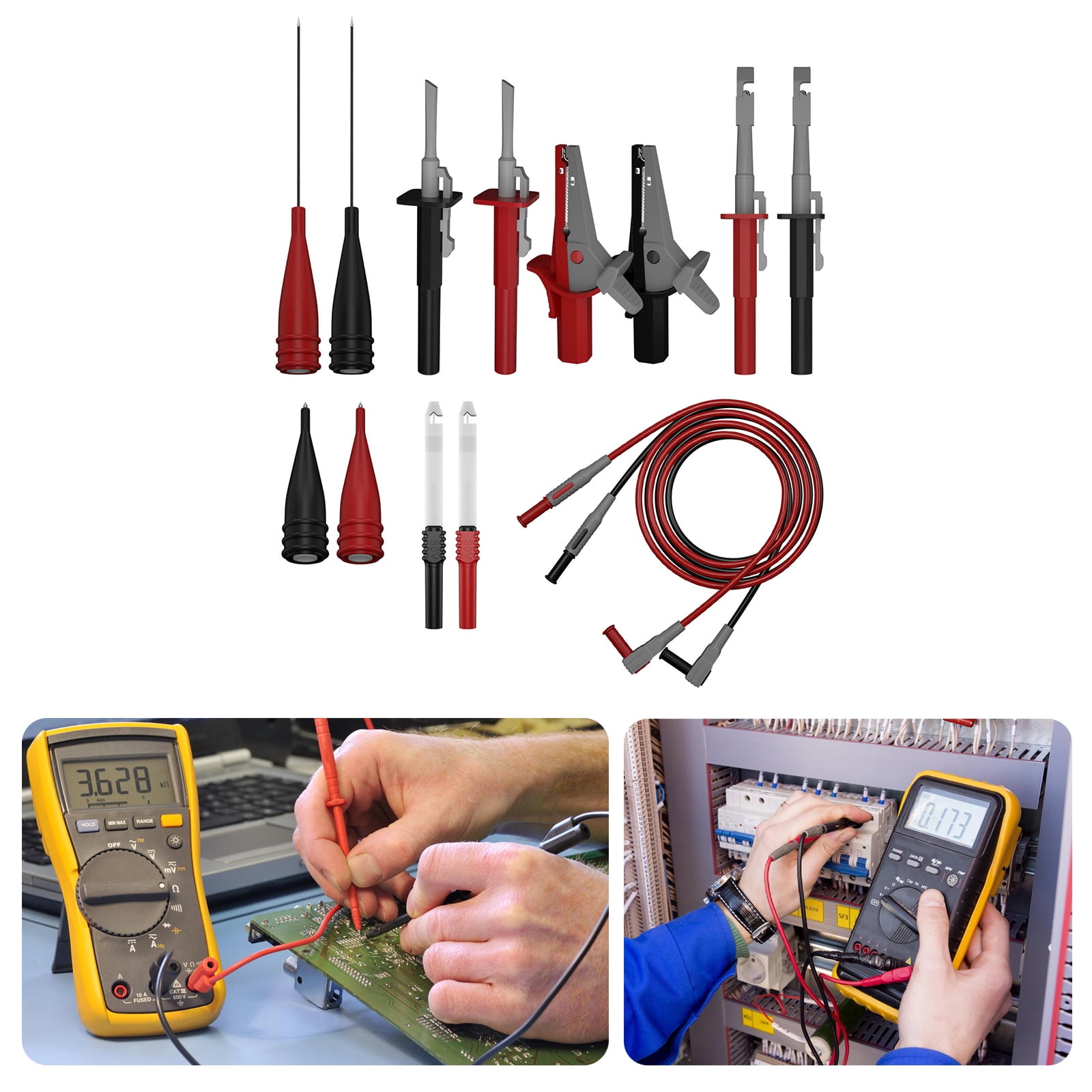 RUISINERY JT0090 Digital Multimeter Testing set with Cable Probes & Accessories Suitable for Voltages Current & Resistance Testing