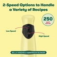 thumbnail image 2 of BELLA Immersion Hand Blender, Cordless Portable Mixer with Whisk Attachment - Electric Handheld Juicer, Shakes, Baby Food and Smoothie Maker, Stainless Steel, Yellow, 2 of 5