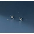 thumbnail image 3 of K-KED Tiny Cross Star Stud Earrings Student 925 Sterling Silver-Rose Gold, 3 of 7