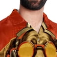 thumbnail image 5 of Retro Dog Men's Short Sleeve Poplin Button Down Shirts - Casual Printed Summer Beach Tops for Men, 5 of 6