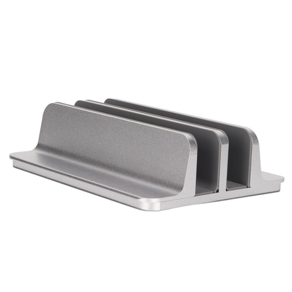 Estante para computadora portátil, soporte para computadora portátil, soporte vertical para 2 computadoras portátiles, soporte para computadora portátil, valor inmejorable