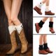 thumbnail image 5 of pares de calentadores de piernas para mujer, calentadores de punto cálidos para invierno, calentadores de piernas cortos, calcetines con puños, deportivos para mujeres y niñas, 5 of 7