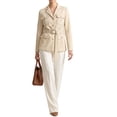 thumbnail image 2 of INSPIRE CHIC Women's Single Breasted Blazer Notched Lapel Long Sleeves Work Business Suit Jacket with Belt Small Apricot, 2 of 6