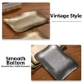 thumbnail image 3 of Vintage Stainless Steel Rectangular Wave Plates Commercial Dessert Serving Trays, 3 of 9