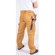 Skylinewears Men cargo pants Workwear Trousers Utility Work Pants with Cordura Knee Reinforcement Khaki W30-L30