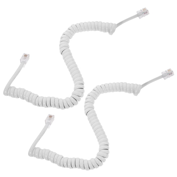Cables de teléfono, 2 uds., cables de teléfono, cables de auricular, cable de auricular de teléfono en espiral