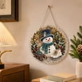 thumbnail image 4 of Dalang Christmas Diamond Art Wreath, Acrylic Rhinestone Hanging Ornament, Sparkling Front Door Window Wall Holiday Home Decor, 7.9 in, 4 of 7