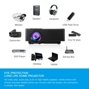 LESHP 480P LED Light Source HD Video Audio Play High Fidelity Speaker Eye-protection Mobile Phone With Screen Home Projector
