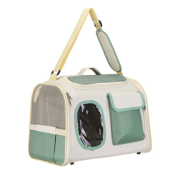 Cat Carrier for Pet, Adjustable Shoulder Strap, Breathable Dog Carrier Cat Carrying Case Pet Travel Bag Green