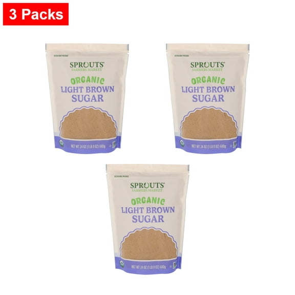 Sprouts Light Brown Sugar - 24 oz - 3 Packs