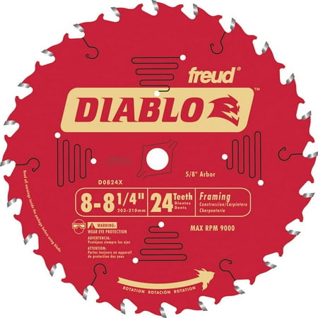 Diablo 8 in. Dia. x 5/8 in. Carbide Tip Framing Blade 24 teeth 1 pc.