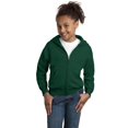 thumbnail image 2 of Girls Comfortblend EcoSmart Full-Zip Hooded Sweatshirt, Small, DP Forest, 2 of 2