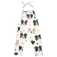 thumbnail image 2 of Girls' Jumpsuits Rompers Summer Casual Sleeveless Rompers With Pockets Spaghetti Strap Romper Dog Head and Paw Prints 1T, 2 of 7