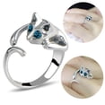 thumbnail image 1 of Cheers Rings Lovely Kitten Design Alloy Unisex Fashion Ring for Gift, 1 of 2