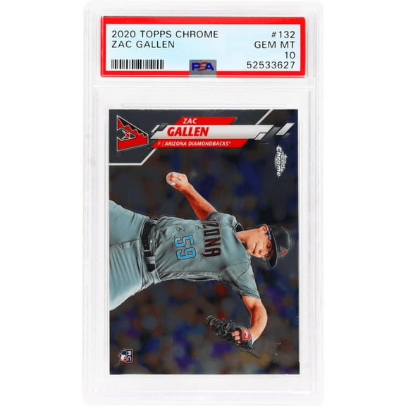 Graded 2020 Topps Chrome Zac Gallen #132 Rookie RC Baseball Card PSA 10 Gem Mint