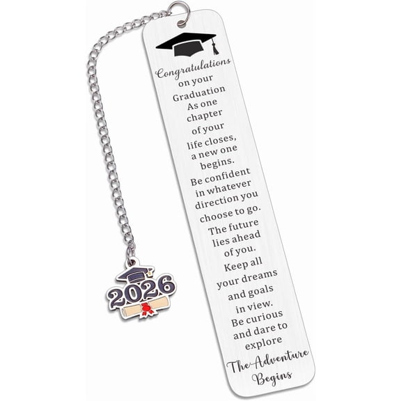 Senior Gifts for 2026, 2026 Graduation Gifts for Him Her, Class of 2026 Gifts for High School Middle School Students, High School College Master Degree Graduation Bookmark Gift 2026