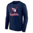 thumbnail image 2 of Men's Navy Cleveland Guardians Fastball Long Sleeve T-Shirt, 2 of 3