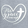 thumbnail image 5 of Wild Bobby His Grace Is Enough Heart Inspirational/Christian Unisex Graphic Hoodie Sweatshirt, Heather Grey, Large, 5 of 5