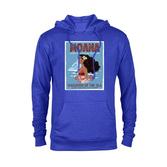 Disney Moana Adventurer Daughter of the Sea Retro Distressed - Pullover Hoodie for Adults - Customized-Royal