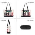 thumbnail image 6 of FORMRS Canvas Laptop Tote Bag for Women with 15.6" Computer Compartments Shoulder Handbag, Beige UFO, 6 of 7