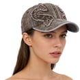 thumbnail image 4 of QASIEATN Cozy Visor Hat for Women American Baseball Cap Soft Top Washed Baseball Cap Versatile Sun Hat Fall Fashion Accessories, 4 of 5