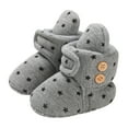 thumbnail image 3 of Ketyyh-chn99 Baby Boy Girl Winter Boots Kids Shoes Unisex Warm Lining Soft Boots Baby Winter Ankle Non-Slip Rubber Toddler Winter Snow Crib Shoes Dark Gray,4, 3 of 6