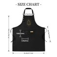 thumbnail image 5 of 2 Pack Adjustable Bib Apron for Cooking - Black with Golden Geometric Human Figure Design & 2 Pockets - Perfect for Men & Women Chefs, 5 of 6