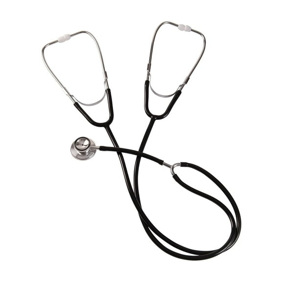 MABIS Dual Head Teaching Stethoscope - Nursing Student Stethoscope - Medical Training Stethoscope, Black