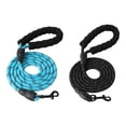 thumbnail image 1 of Correa fuerte para perros de 1,5 m con cables altamente reflectantes, manija acolchada cómoda y sin enredos de 360 ​​°, adecuada para perros pequeños, medianos y grandes, negro, azul, 2 piezas JAMW Sencillez, 1 of 5