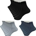 thumbnail image 3 of Yindaity 4 Pairs Of Flat Solid Color Breathable Thin Short Silk Socks (navy,One Size), 3 of 4