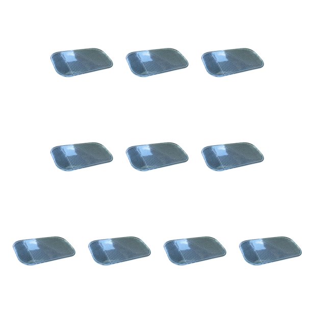 Scienceny Alfombrilla antideslizante y pegajoso para salpicadero de coche, soporte para teléfono móvil, negra y transparente, 2 uds. 10piezas
