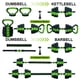 thumbnail image 3 of Set de Mancuernas Ajustables 4 en 1, Funciona como Mancuerna, Barra, Kettlebell y Soporte para Flexiones, 44 Lb para Gimnasio en Casa, 3 of 6