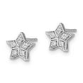 thumbnail image 2 of Auriga Fine Jewelry 14K White Gold Diamond Star Stud Earrings for Women (L- 0.3 inch, W- 0.3 inch), 2 of 5