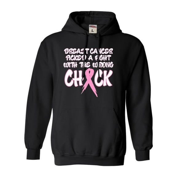 Adult Breast Cancer Picked A Fight With The Wrong Chick Sweatshirt Hoodie