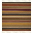 thumbnail image 4 of SAFAVIEH Striped Kilim Mildred Wool Area Rug, Gold, 8' x 10', 4 of 9