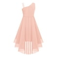 thumbnail image 2 of Miaeowve Robe Haute Basse à Sequins pour Filles Robe Formelle de Mariage Sans Manches en Chiffon Froncé Rose 12, 2 of 7