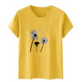 thumbnail image 2 of Blusas de Manga Corta para las Mujeres Divertida Impresión Cuello Redondo Camiseta Vintage, Blusas de Primavera para las Mujeres, 2 of 5