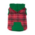thumbnail image 2 of Vibrant Life, Dog and Cat Clothes, Plaid Pet Hoodie, Red, XS, 2 of 8