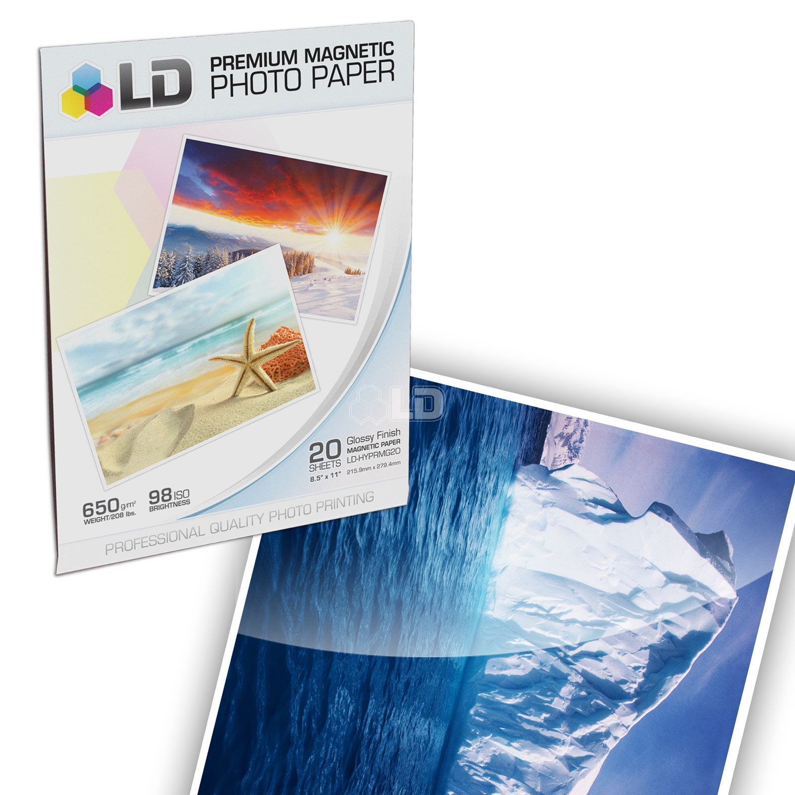 Koala 25 Sheets 8.5x11 Premium Glossy Printable Magnet Inkjet Photo Paper Fridge 