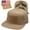 Khaki, variant on American Flag Flat Visor Constructed Mesh Snapback Hat + 2 Patriotic Patches