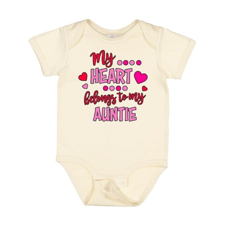 

Inktastic My Heart Belongs to My Auntie Gift Baby Boy or Baby Girl Bodysuit