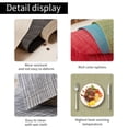 thumbnail image 3 of 4 PCS PVC Dining Table Placemats, Rectangle Vinyl Non-Slip Woven Placemat, Washable Heat-resistance Dinner Mat for Dining Kitchen Restaurant Table - Stain Resistant, Green/18"×12", 3 of 6