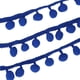 thumbnail image 1 of Wosthever Adorno decorativo fácil de usar para diversas manualidades Cinta con flecos de bolas con adornos de pompones de 5 yardas Encaje de Decoración del hogar Azul real, 1 of 6