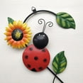 thumbnail image 3 of FGYZYP Metal Sunflower with Ladybug Wall Decor, Hanging Indoor Outdoor Sculpture Art for Home & Garden (12.2 x 15.3in), 3 of 8