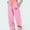 #210-Pink, variant on Women's Casual Wide Leg Pants, High-Waisted with Elastic Drawstring Waistband and Printed Design, for Daily Wear and Lounge