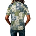 thumbnail image 5 of JULMCOMO Polo Shirts for Women Floral Print Short Sleeve Collared Button Loose Trendy Polo Shirts Daily Soft Summer Clothes Green M, 5 of 6